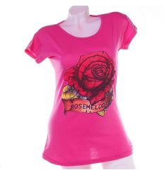 Rosemelody, nagy rózsás pamut női hosszított póló, felső